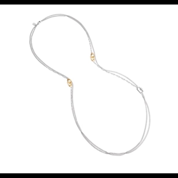 Coach Double Row Mixed Station C Long Necklace - Picture 2 of 5